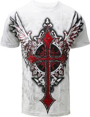 KonflicUSA Winged Cross Men's Graphic Designer MMA T-Shirt - Konflic USA