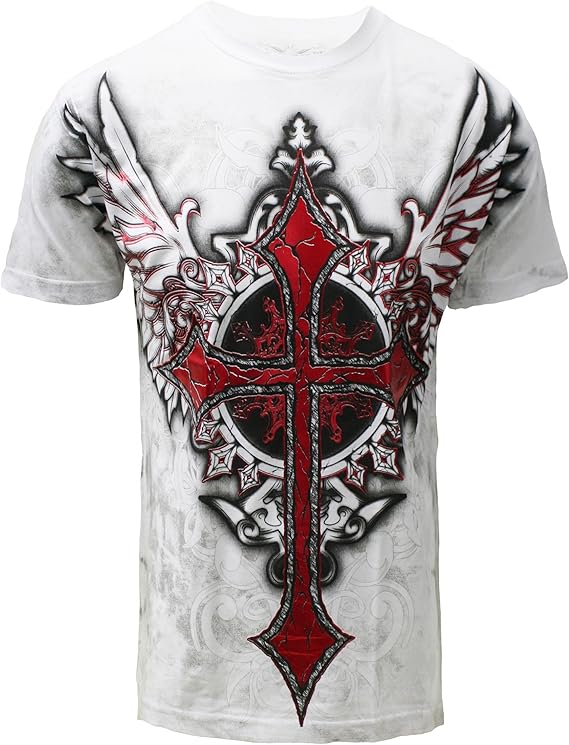 KonflicUSA Winged Cross Men's Graphic Designer MMA T-Shirt