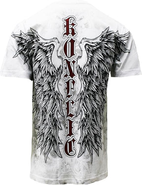 KonflicUSA Winged Cross Men's Graphic Designer MMA T-Shirt - Konflic USA