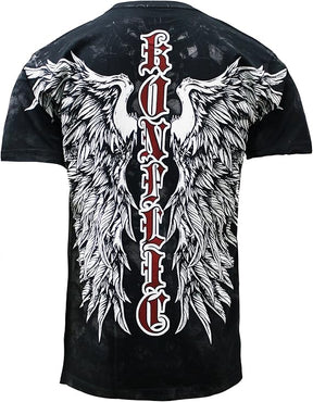 KonflicUSA Winged Cross Men's Graphic Designer MMA T-Shirt - Konflic USA