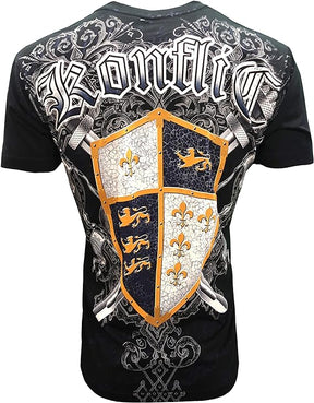 Konflic Blue Shield Knight with Rhinestone T-Shirt