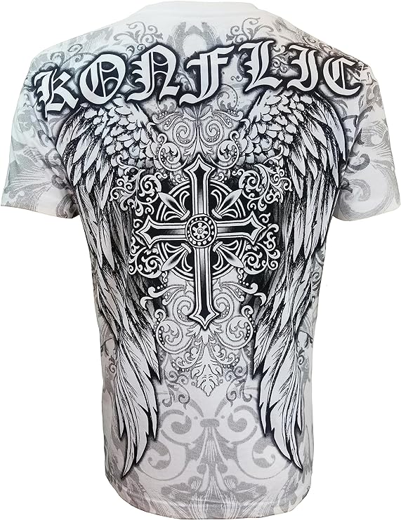 Konflic Cross Men's Half Sleeve Cotton T-Shirt
