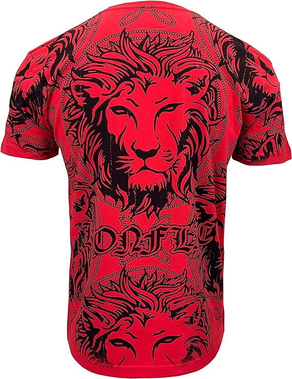 KonflicUSA Men's Loin Graphic MMA Style Crew Neck T-Shirts