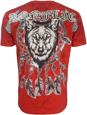 Konflic MMA Style Wolf Half Sleeve T-Shirt