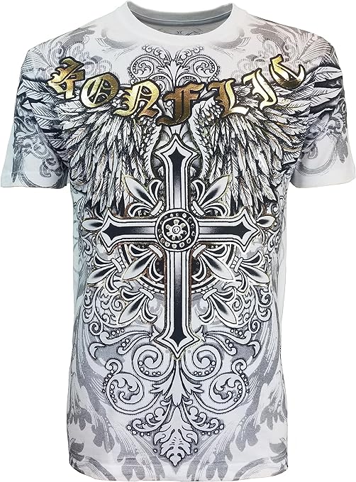 Konflic Cross Men's Half Sleeve Cotton T-Shirt