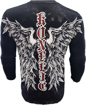 Red Cross with Wing Graphic Men's Long Sleeve