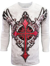 Red Cross with Wing Graphic Men's Long Sleeve