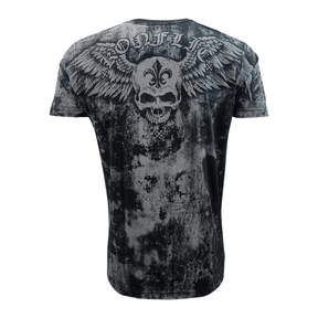 Konflic Reaper Skull Cross MMA Style Graphic T-Shirt - Konflic USA